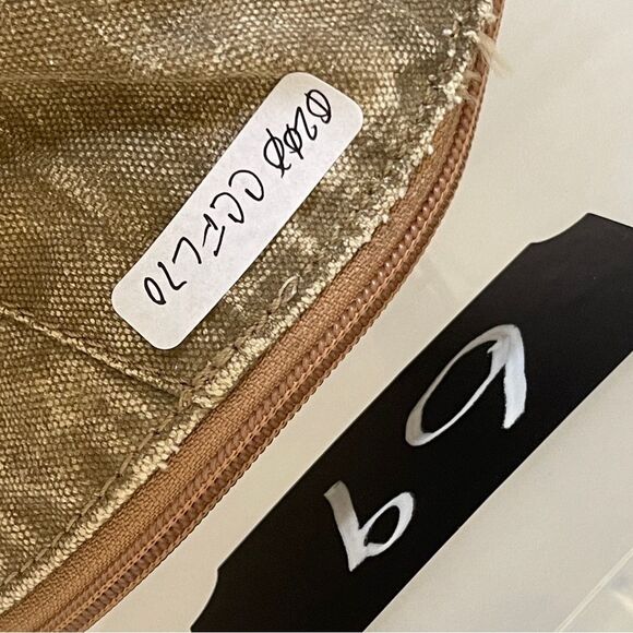 Mona B Convertible Backpack Bag Leather Cotton Canvas Bowling Tote Crinkle main image 5